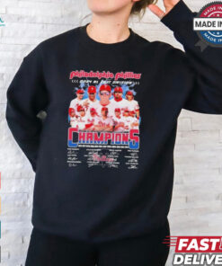 Philadelphia Phillies 2024 NL East Division Champions 12X Signatures shirt