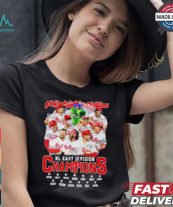 Philadelphia Phillies 2024 NL East Division Champions Signatures Shirt