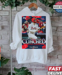 Philadelphia Phillies Bryce Harper National League East Clinched Postseason 2024 Poster t shirt