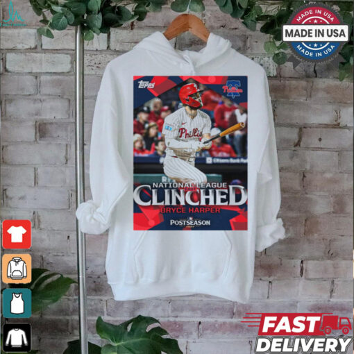 Philadelphia Phillies Bryce Harper National League East Clinched Postseason 2024 Poster t shirt