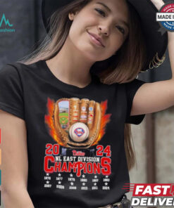 Philadelphia Phillies Gloves Baseball 2024 NL East Champions Shirt