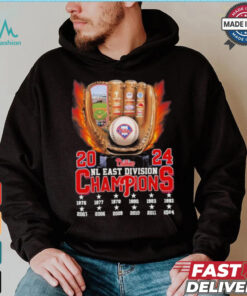 Philadelphia Phillies Gloves Baseball 2024 NL East Champions Shirt