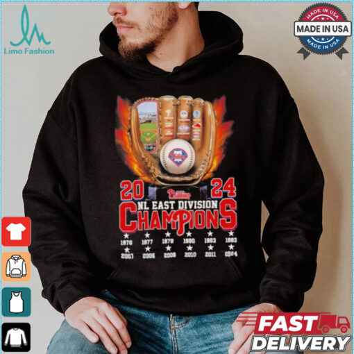 Philadelphia Phillies Gloves Baseball 2024 NL East Champions Shirt