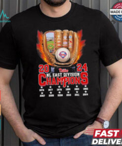Philadelphia Phillies Gloves Baseball 2024 NL East Champions Shirt