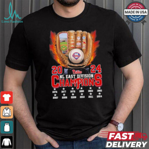 Philadelphia Phillies Gloves Baseball 2024 NL East Champions Shirt