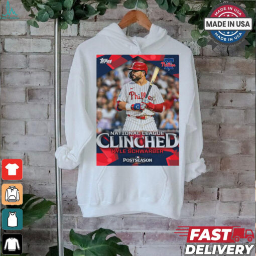 Philadelphia Phillies Kyle Schwarber National League East Clinched Postseason 2024 Poster t shirt