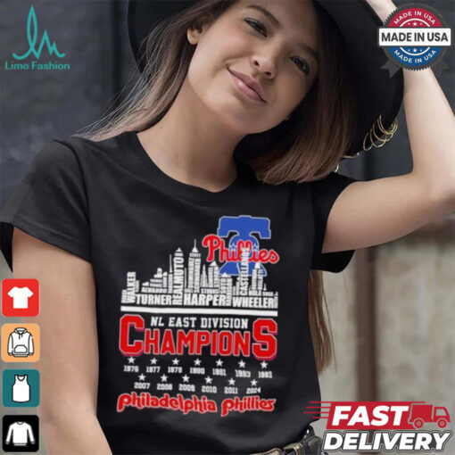 Philadelphia Phillies Skyline Players Name 2024 NL East Champions Shirt