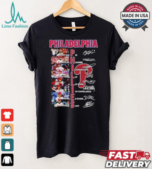 Philadelphia Phillies Team Players October 2024 Signatures Shirt