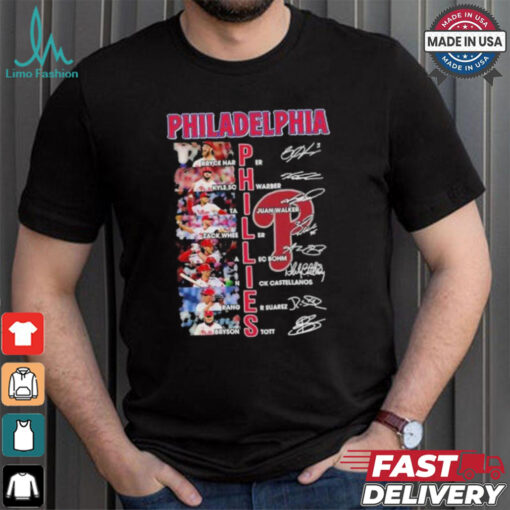 Philadelphia Phillies Team Players October 2024 Signatures Shirt