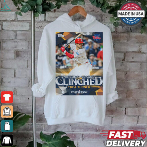 Philadelphia Phillies Trea Turner National League East Clinched Postseason 2024 Poster t shirt