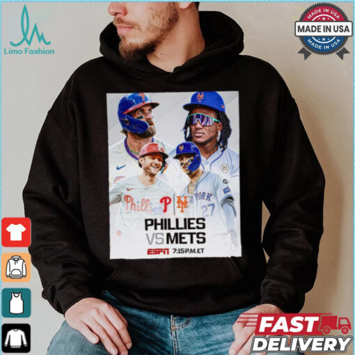 Philadelphia Phillies vs. New York Mets 2024 Sunday Night Baseball Shirt