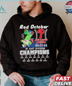 Phillie Phanatic Red October 2024 NL East Division Champions Philadelphia Phillies Shirt