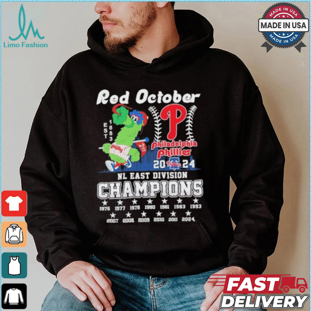 Phillie Phanatic Red October 2024 NL East Division Champions Philadelphia Phillies Shirt Phillie Phanatic Red October 2024 NL East Division Champions Philadelphia Phillies Shirt
