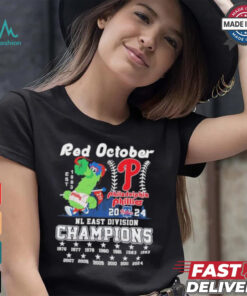 Phillie Phanatic Red October 2024 NL East Division Champions Philadelphia Phillies Shirt