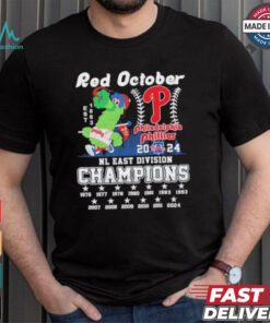 Phillie Phanatic Red October 2024 NL East Division Champions Philadelphia Phillies Shirt