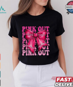 Pink Out Breast Cancer Awareness Shirt, Stylish Coquette Bow for Women