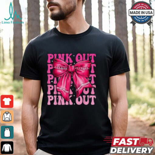 Pink Out Breast Cancer Awareness Shirt, Stylish Coquette Bow for Women
