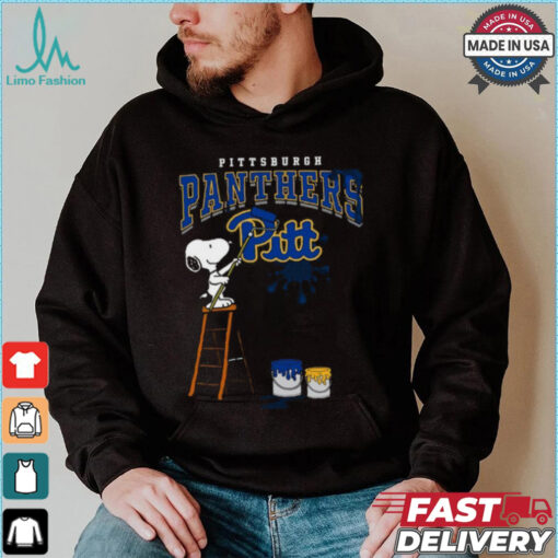 Pittsburgh Panthers  Snoopy Painting Shirt