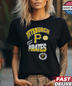 Pittsburgh Pirates Pro Standard Black Turn It Up Dropped Shoulder T Shirt