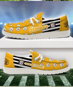 Pittsburgh Steelers 2024 Version Personalized Hey Dude Shoes