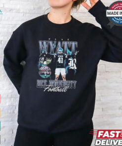 Plae Wyatt Rice Owls University Football Vintage Graphic t shirt