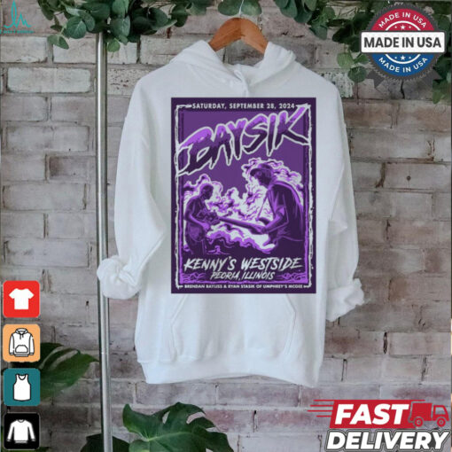 Poster BAYSIK September 28 2024 Kenny’s Westside Peoria IL Tour t shirt