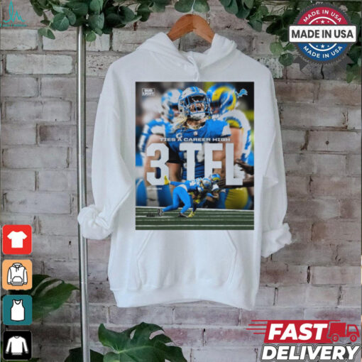 Poster Detroit Lions Alex Anzalone Ties A Career High 3 TFL vs LAR t shirt