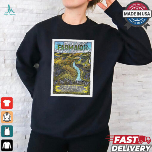 Poster Farm Aid Saratoga Performing Arts Center in Saratoga Springs New York NY Sept 21st 2024 t shirt