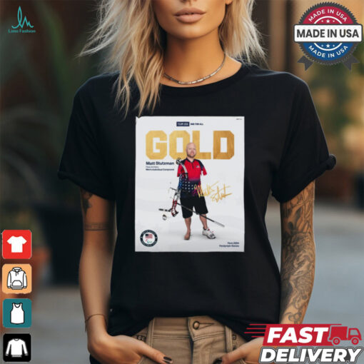 Poster Matt Stutzman Gold Medal Para Archery Signature Paralympic Paris 2024 t shirt