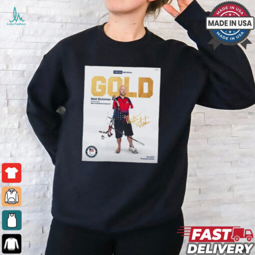 Poster Matt Stutzman Gold Medal Para Archery Signature Paralympic Paris 2024 t shirt