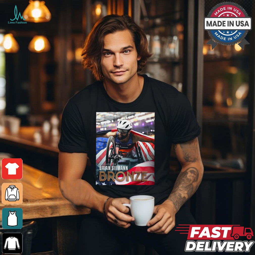 Poster Men’s 400 T53 Brian Siemann Bronze Medal Paris Paralympics 2024 t shirt Poster Men’s 400 T53 Brian Siemann Bronze Medal Paris Paralympics 2024 t shirt
