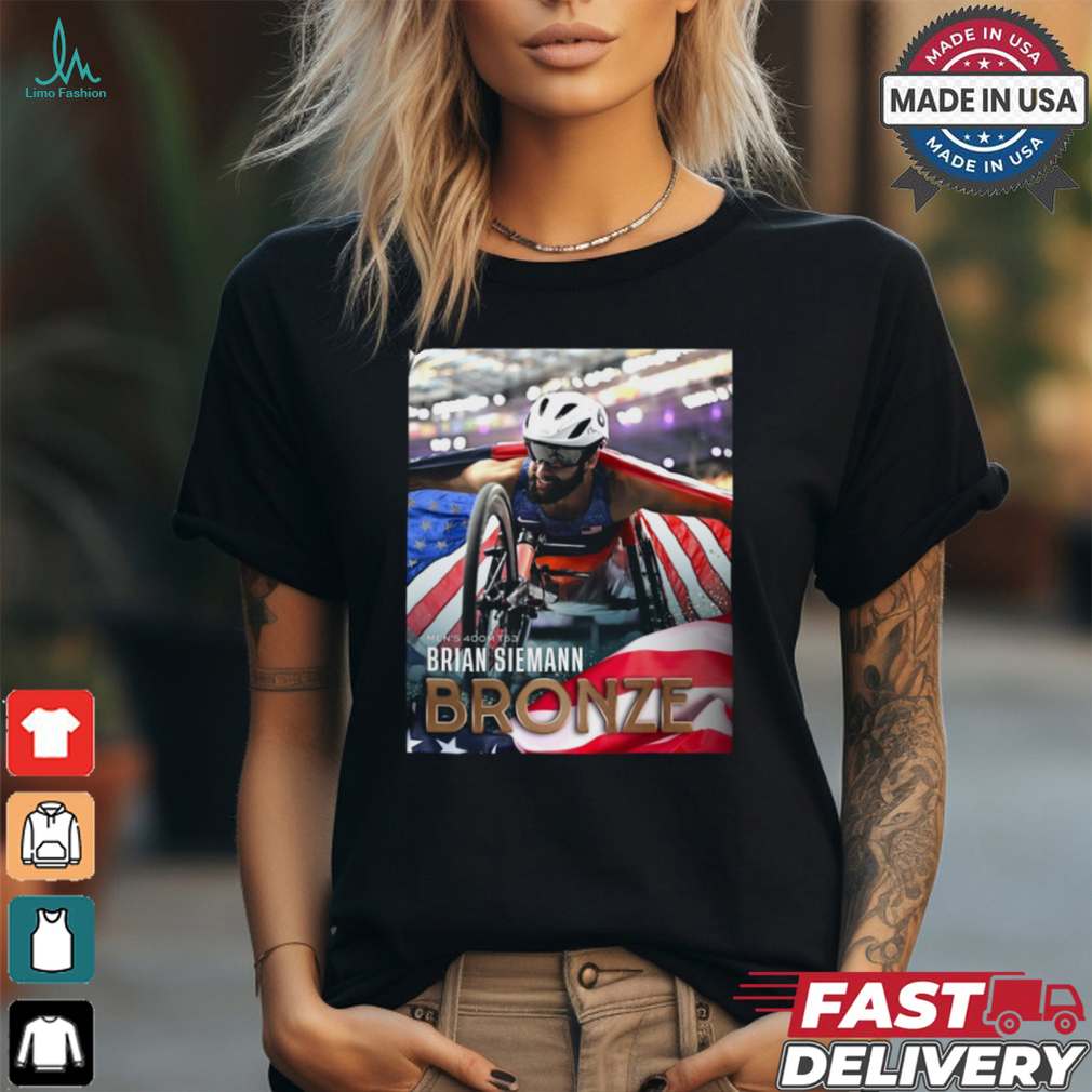 Poster Men’s 400 T53 Brian Siemann Bronze Medal Paris Paralympics 2024 t shirt Poster Men’s 400 T53 Brian Siemann Bronze Medal Paris Paralympics 2024 t shirt