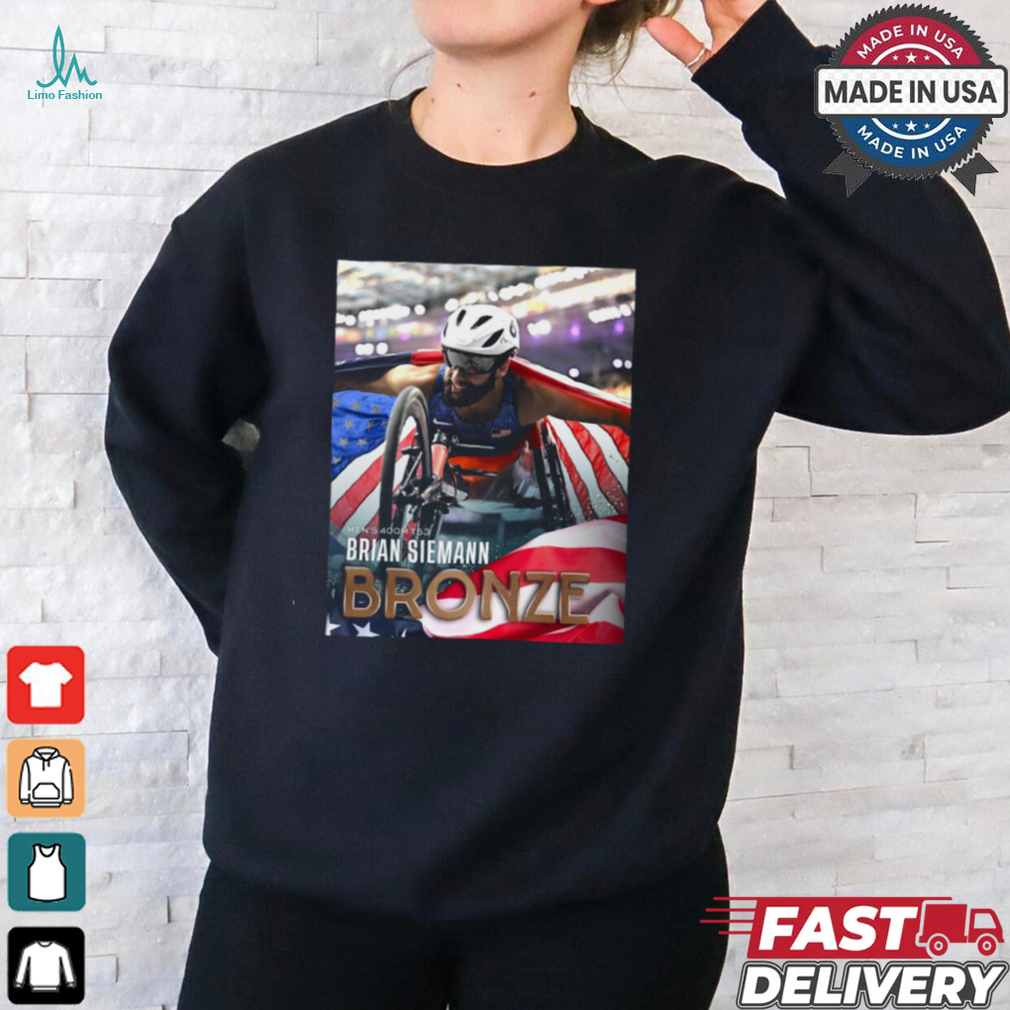 Poster Men’s 400 T53 Brian Siemann Bronze Medal Paris Paralympics 2024 t shirt Poster Men’s 400 T53 Brian Siemann Bronze Medal Paris Paralympics 2024 t shirt