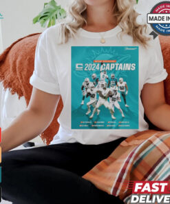 Poster Miami Dolphins 2024 Captains Tyreek Hill, Jalen Ramsey t shirt