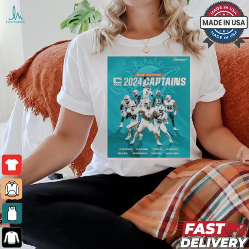 Poster Miami Dolphins 2024 Captains Tyreek Hill, Jalen Ramsey t shirt