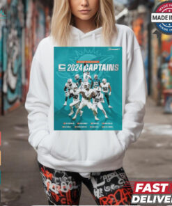 Poster Miami Dolphins 2024 Captains Tyreek Hill, Jalen Ramsey t shirt