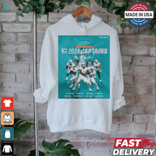Poster Miami Dolphins 2024 Captains Tyreek Hill, Jalen Ramsey t shirt