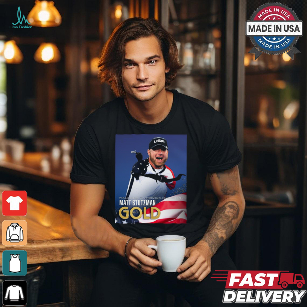 Poster Para Archery Matt Stutzman Gold Medal Paris Paralympics 2024 t shirt Poster Para Archery Matt Stutzman Gold Medal Paris Paralympics 2024 t shirt
