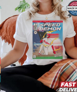 Poster Philadelphia Phillies MLB Dsariyart Comics Group Presents Speed Demon t shirt