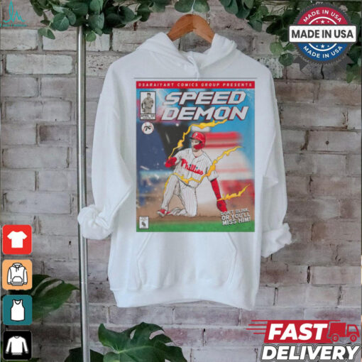 Poster Philadelphia Phillies MLB Dsariyart Comics Group Presents Speed Demon t shirt