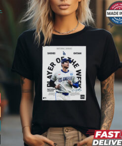 Poster Shohei Ohtani Los Angeles Dodgers Player Of The Week National League Signature t shirt