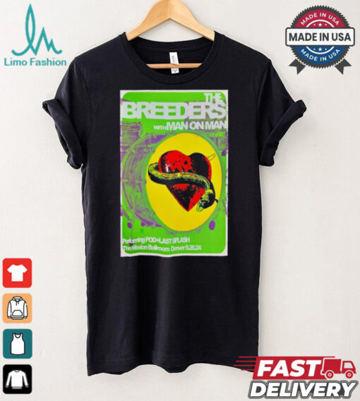 Poster The Breeders September 26 2024 Mission Ballroom Denver, CO Tour t shirt