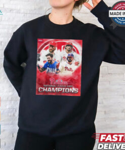 Poster The Philadelphia Phillies Are 2024 National League East Champs for the first time since 2011 first time in 13 years t shirt