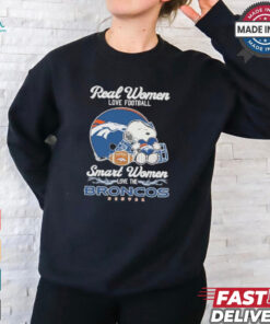 Real Women Love Football Smart Women Love The Denver Broncos X Snoopy shirt