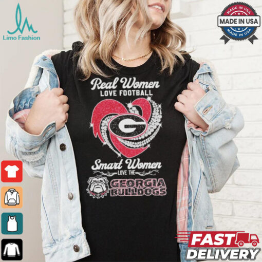 Real Women Love Football Smart Women Love The Georgia Bulldogs Unisex T Shirt