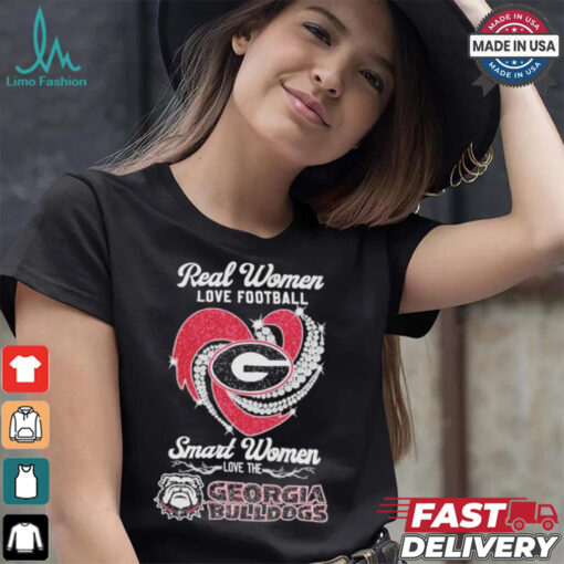 Real Women Love Football Smart Women Love The Georgia Bulldogs Unisex T Shirt