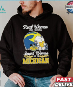 Real Women Love Football Smart Women Love The Michigan Wolverines X Snoopy Shirt