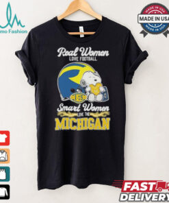 Real Women Love Football Smart Women Love The Michigan Wolverines X Snoopy Shirt