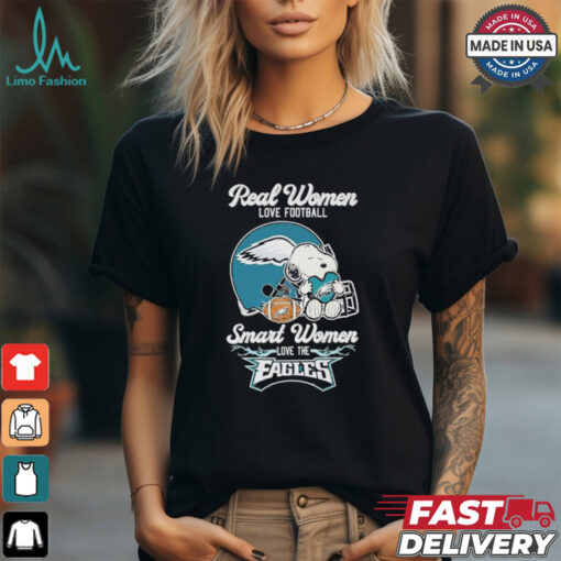 Real Women Love Football Smart Women Love The Philadelphia Eagles X Snoopy Shirt
