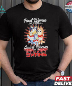Real Women Love Football Smart Women Love The Sydney Swans X Bluey Characters Shirt